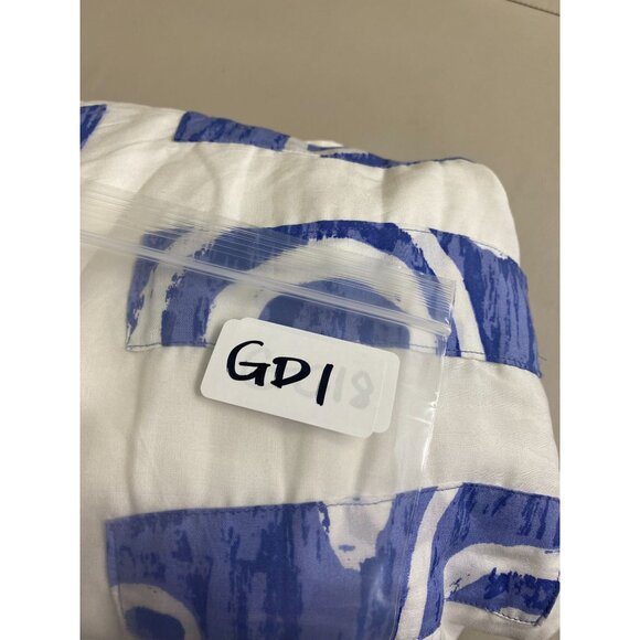 Nativewear Designs Blue White Kimono Cardigan Size Medium Artsy lagenlook Boho - Picture 9 of 13